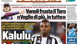 PRIMA PAGINA TUTTOSPORT OGGI: “Napoli vola sulle ali di Lukaku”