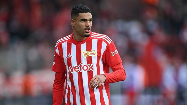 BERLIN, GERMANY - MARCH 04: Danilho Doekhi of Union looks on during the Bundesliga match between 1. FC Union Berlin and 1. FC Köln at Stadion an der alten Försterei on March 04, 2023 in Berlin, Germany. (Photo by Stuart Franklin/Getty Images) UFFICIALE – Danilho Doekhi è un nuovo calciatore della Lazio - immagine 1
