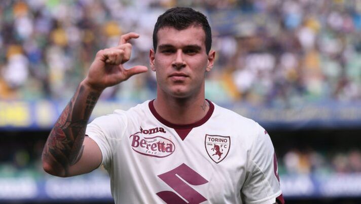 VERONA, ITALY - MAY 12: Pietro Pellegri of Torino FC celebrates the victory during the Serie A TIM match between Hellas Verona FC and Torino FC at Stadio Marcantonio Bentegodi on May 12, 2024 in Verona, Italy. (Photo by Alessandro Sabattini/Getty Images) Pellegri non rientra più nei piani del Torino: c’è questo club di Serie A in pole - immagine 1