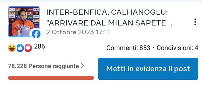 Calhanoglu da derby su Facebook: 80mila interazioni, botte rossonere e risposte nerazzurre- immagine 2