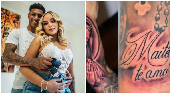 Shock Vinicius Tobias, si tatua il nome della futura figlia ma scopre che non è il padre- immagine 4