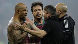 Fluminense, Felipe Melo espulso: era in panchina e punta l’arbitro muso contro muso