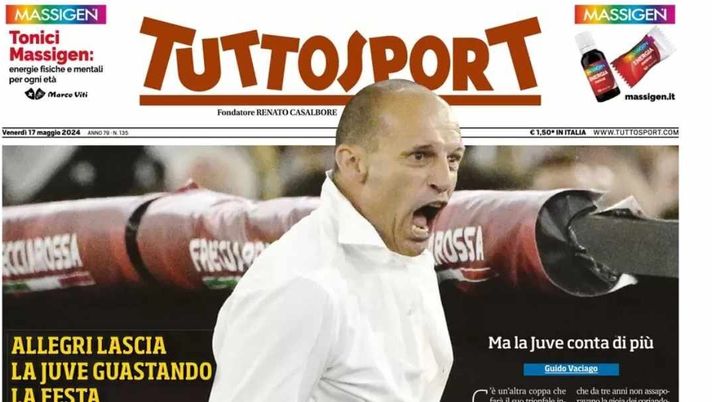 PRIMA PAGINA TUTTOSPORT OGGI: “Rispunta Simeone per l’attacco del Toro” - immagine 1