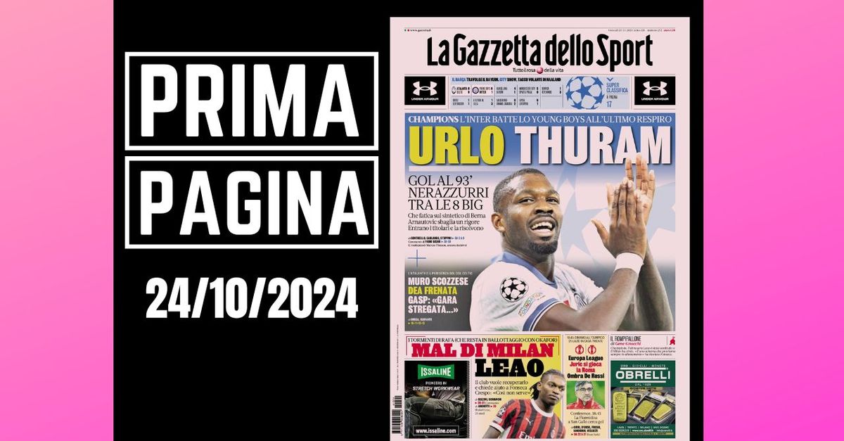 Prima pagina Gazzetta dello Sport: “Leao, mal di Milan”