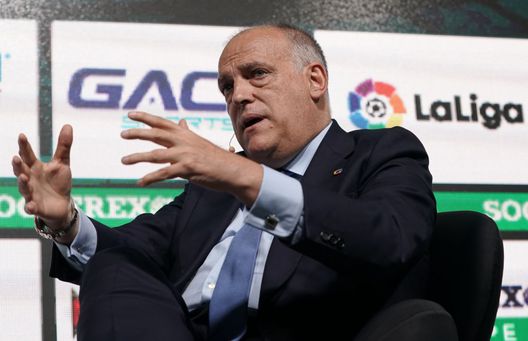 Lisbona, Portogallo - 5 settembre 2019: Javier Tebas durante il primo giorno della Soccerex Europe Convention. (Foto di Gualter Fatia/Getty Images) Barcellona Liga Olmo