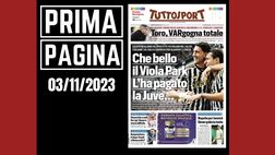 Prima pagina Tuttosport: “Che bello il Viola Park…”
