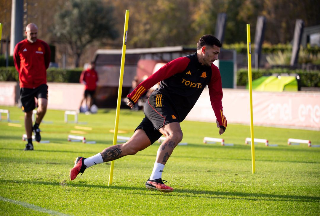 Roma, l’allenamento dopo il successo con il Lecce: nel mirino lo Slavia – FOTOGALLERY - immagine 8
