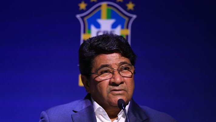 RIO DE JANEIRO, BRAZIL - JULY 05: Ednaldo Rodrigues, President of the CBF attends during the official presentation of Fernando Diniz as interim coach of Brazil national team until the arrival of newly appointed Carlos Ancelotti of the on July 05, 2023 in Rio de Janeiro, Brazil. CBF has informed that Diniz, currently in Fluminense, will coach the national team until Italian Carlo Ancelotti finishes his contract with Real Madrid. (Photo by Buda Mendes/Getty Images) Brasile, Rodrigues reintegrato dalla Corte Suprema a capo della Federazione - immagine 1