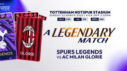 Milan Glorie, sfida alle leggende del Tottenham: cast stellare per il big match