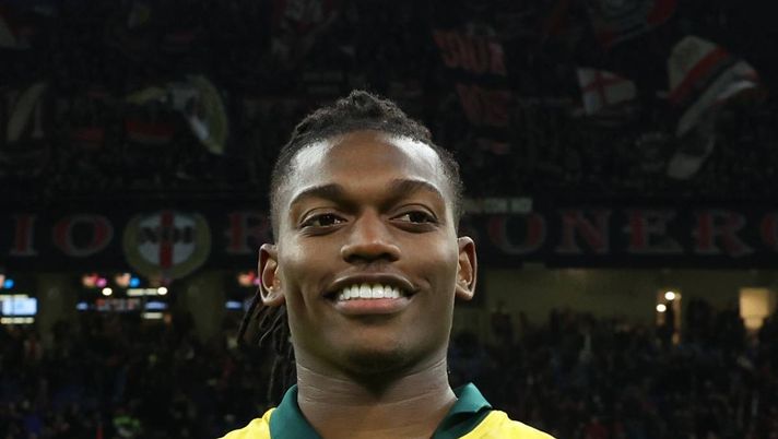 Rafael Leao (attaccante AC Milan), qui durante Milan-Fiorentina 2-1 (Serie A 2025-2026) | News (Getty Images) Leao e una doppietta da leader: per lui il premio di MVP di Milan-Fiorentina