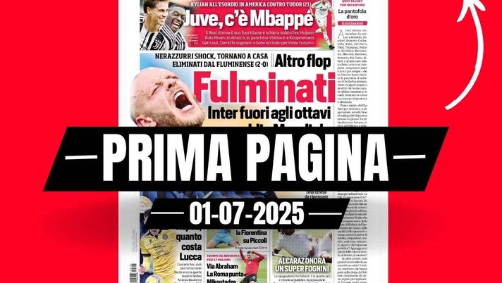 Il Corriere dello Sport, la prima pagina di oggi, martedì 1° luglio 2025 Prima pagina Corriere dello Sport: “Inter fuori agli ottavi, addio Mondiale” - immagine 1