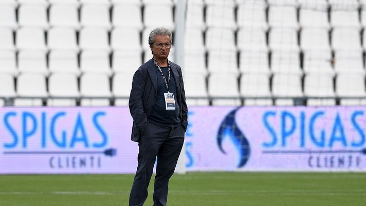 LA SPEZIA, ITALY - JUNE 29: President of SC Pisa Giuseppe Corrado looks on before the serie B match between ASC Spezia and SC Pisa at Stadio Alberto Picco on June 29, 2020 in La Spezia, Italy. (Photo by Getty Images/Getty Images for Lega Serie B) Pisa