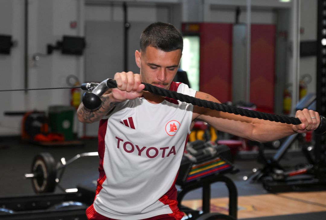 Roma, lavoro sul campo e in palestra a Trigoria – FOTO GALLERY - immagine 27
