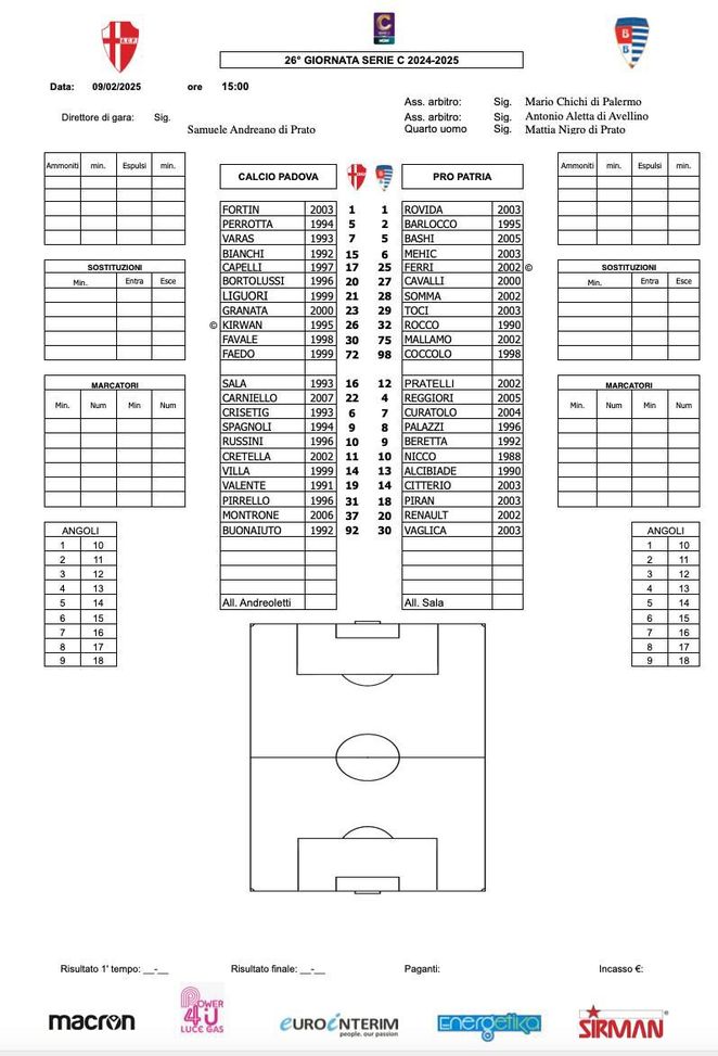 FINALE | PADOVA-PRO PATRIA 3-1 (50′ Spagnoli, 70′ Bortolussi, 74′ Varas, 81′ Citterio) - immagine 5