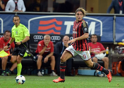 Milano, Italia - 1° settembre 2013: Alessandro Matri durante la partita contro il Cagliari. (Photo by Claudio Villa/Getty Images)
