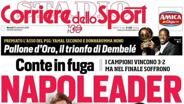 Il Napoli sui media: le prime pagine dei quotidiani di oggi- immagine 1