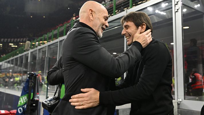 Stefano Pioli con Antonio Conte