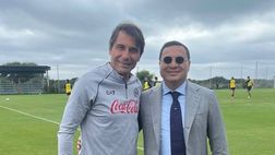 GALLERY Conte, incontro con il presidente e il tecnico della Juve Stabia: gli scatti
