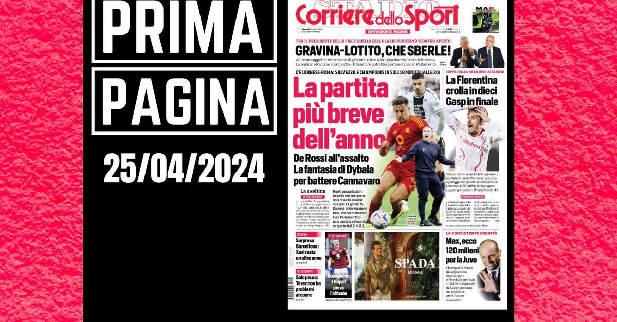 Prima pagina Corriere dello Sport: Barcellona, Xavi resta in panchina