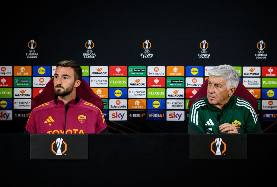 Roma-Midtjylland, la conferenza stampa di Gasperini e Cristante – FOTO GALLERY - immagine 14