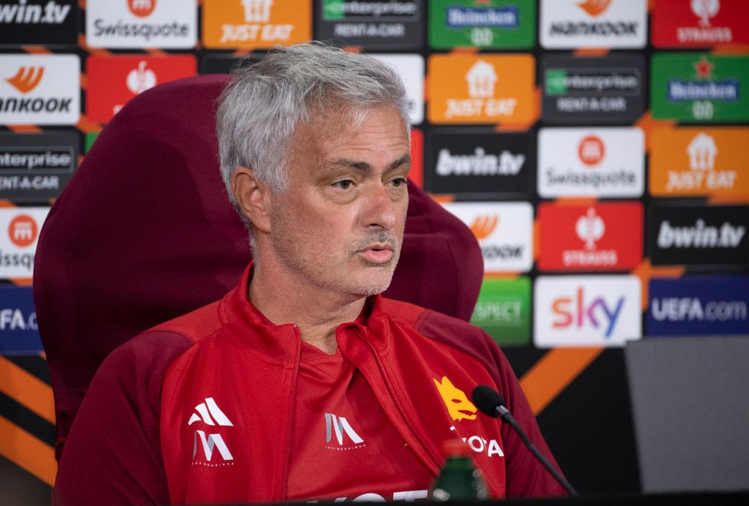 La conferenza stampa di Mourinho e Svilar pre Slavia Praga – FOTO GALLERY - immagine 5