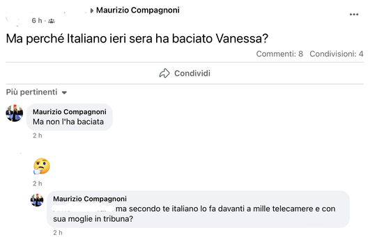Bacio di Italiano a Vanessa Leonardi? Il marito nega: “Ma secondo voi…”- immagine 2