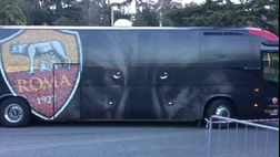 Video, Roma-Torino, il pullman giallorosso allo stadio