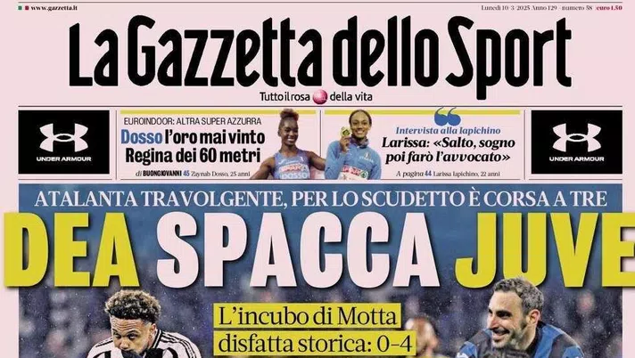 PRIMA PAGINA GAZZETTA DELLO SPORT OGGI: “Inzaghi al rinnovo, ci metto la firma”