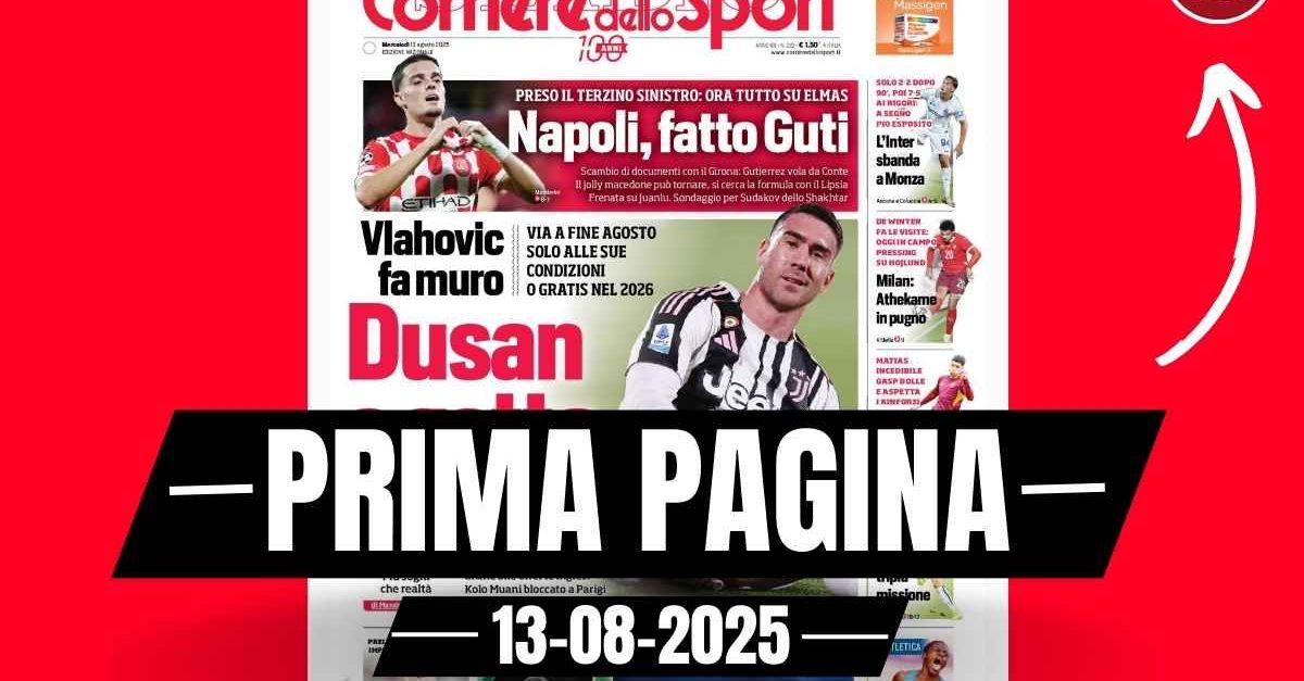 prima pagina corriere dello sport milan athekame in pugno