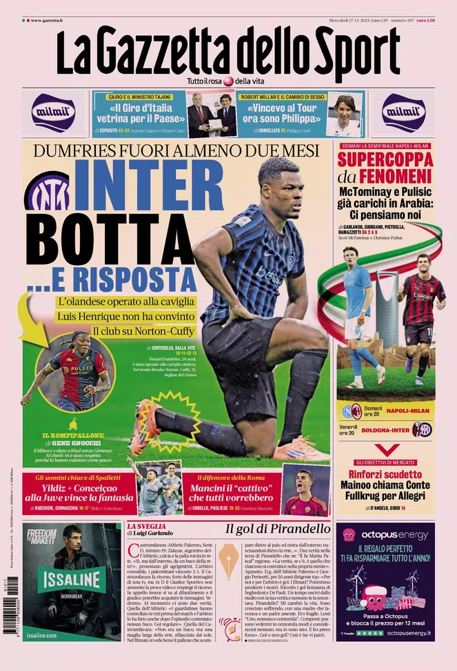 Gazzetta Dello Sport Originale – 29 Janvier 1984 – Juventus, Napoli, Milan, Roma