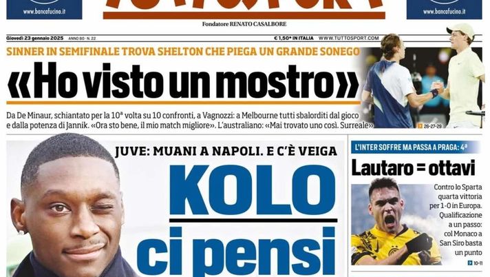 prima pagina tuttosport oggi