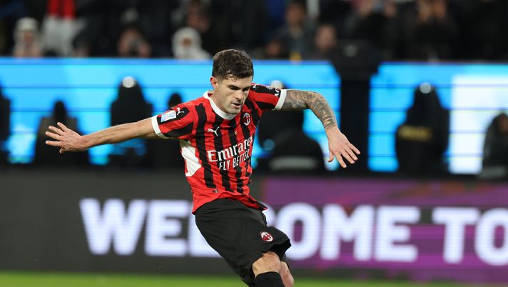 gol rigore Christian Pulisic AC Milan Juventus-Milan 1-2 Supercoppa Italiana