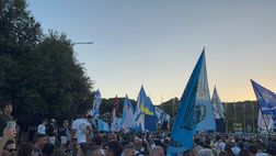 Lazio-Verona, i tifosi biancocelesti si avvicinano allo stadio Olimpico – VIDEO