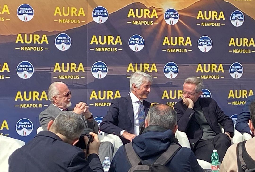 GALLERY Napoli 2026 capitale dello sport, ADL sul palco con Manfredi e Abodi - immagine 2