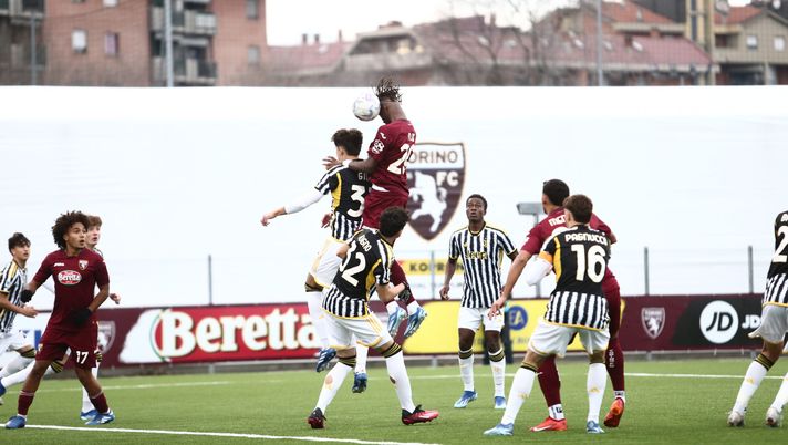 STADIO 'VALENTINO MAZZOLA', ORBASSANO, ITALY - 2024/01/06 - Alieu Eybi Njie of Torino Primavera in action during Torino Fc U19 vs Juventus Fc U19, Primavera Tim 2023/2024. Photo Nderim Kaceli Torino, la giornata: derby Primavera alle 13, poi Vanoli in conferenza - immagine 1