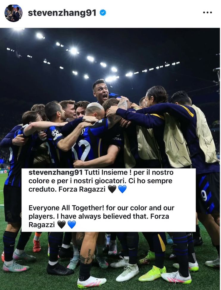 Verso PSG-Inter, arriva il messaggio (anche in italiano) di Zhang- immagine 2