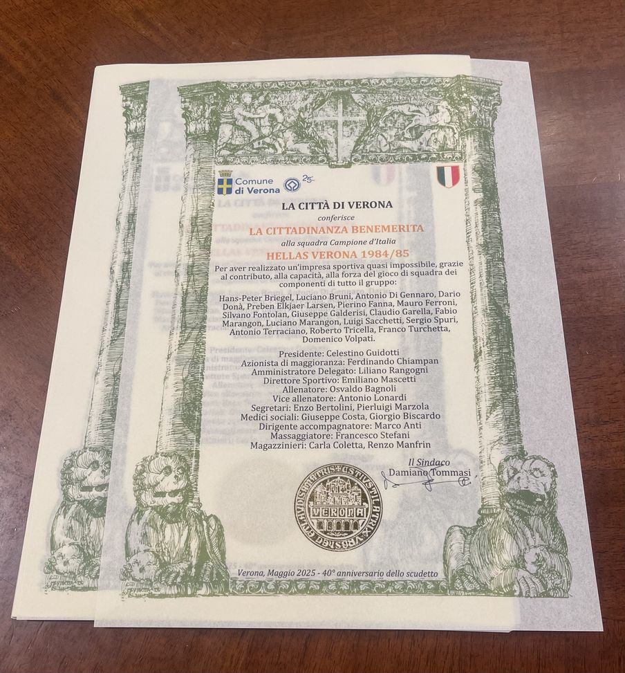 Cittadinanza benemerita al Verona Campione, le immagini e le parole dei protagonisti- immagine 3
