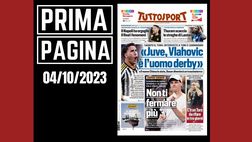 Prima pagina Tuttosport: “Juve, Vlahovic è l’uomo derby”