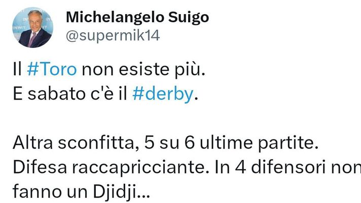 Toro-Fiorentina 0-1, reazioni social: “Il Toro non esiste più. Sabato il derby” - immagine 1
