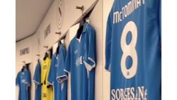 Tutto pronto nello spogliatoio del Napoli: a breve la sfida col Monza