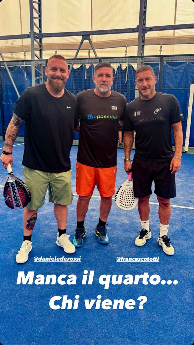 Candela, partita a Padel insieme a Totti e De Rossi – FOTO- immagine 2