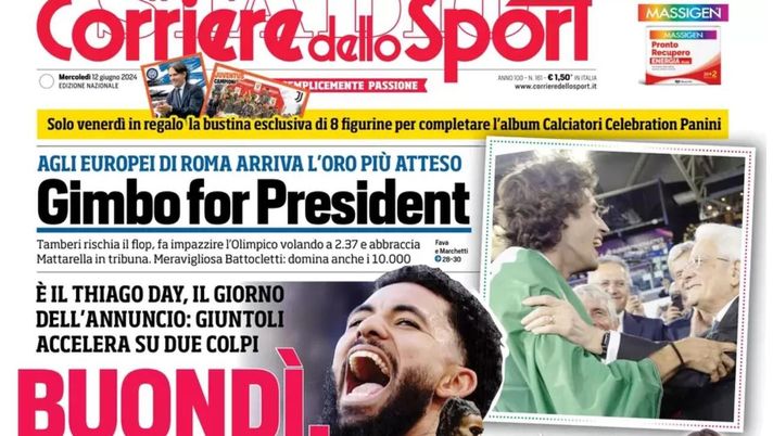 PRIMA PAGINA CORRIERE DELLO SPORT OGGI: “Conte non molla: ‘Di Lorenzo è il mio capitano'” prima pagina corriere dello sport oggi