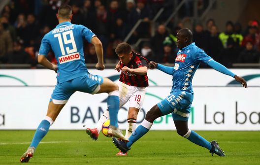 Piatek in Milan-Napoli del 29 gennaio 2019 (Foto di Marco Luzzani/Getty Images)  Milan-Napoli: ecco i precedenti della sfida a San Siro di martedì...