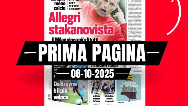 Prima pagina Corriere dello Sport: Allegri stakanovista. Il Milan gioca più di tutti