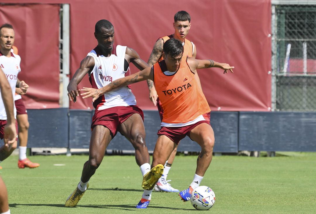 Roma, seduta di allenamento a Trigoria: il “benvenuto” a Soulé e Dahl – FOTO GALLERY - immagine 17
