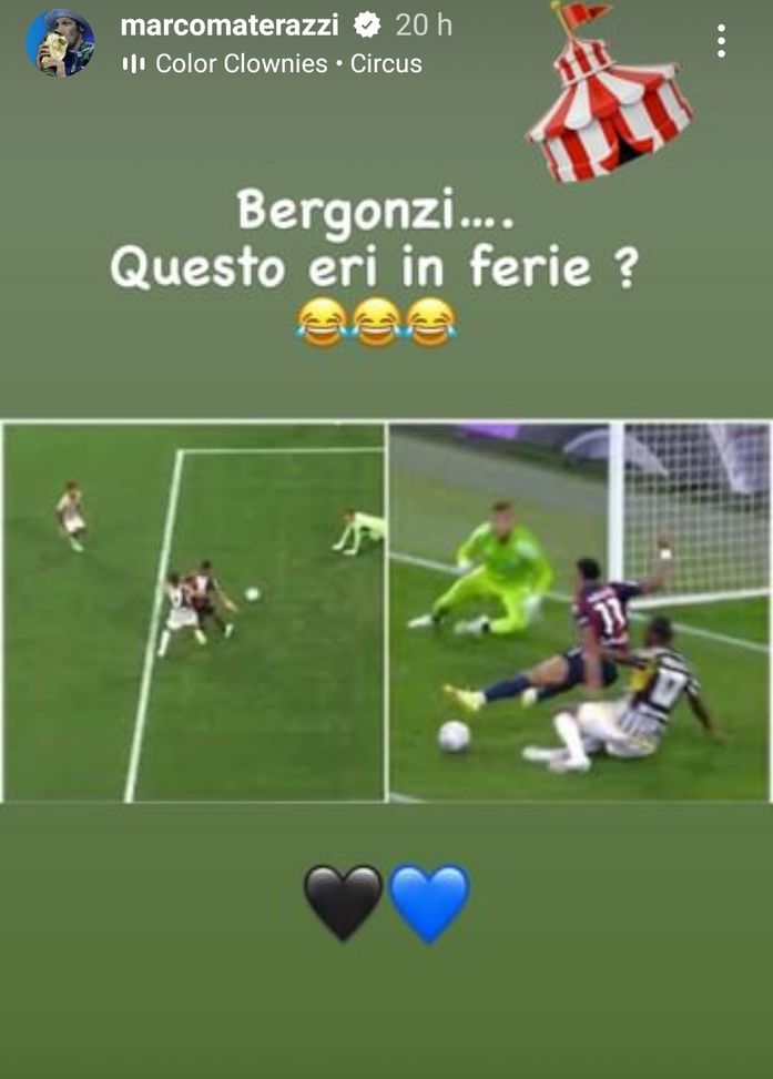 Materazzi attacca Bergonzi: “E in Juve-Bologna eri in ferie?” - immagine 1