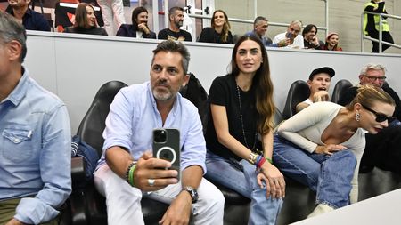 MILAN, ITALY - OCTOBER 08: Melissa Satta during the Serie A match between AC MIlan and Juventus at Stadio Giuseppe Meazza on October 08, 2022 in Milan, Italy. (Photo by Diego Puletto - AC Milan/AC Milan via Getty Images)