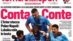 PRIMA PAGINA CORRIERE DELLO SPORT OGGI: “Conta Conte. Poker Napoli”