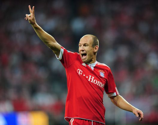 Arjen Robben dopo la doppietta contro il Wolfsburg all'esordio. (Foto di Stuart Franklin/Bongarts/Getty Images)