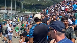 Castel di Sangro, numerosi tifosi in curva al Patini: problema tecnico ai distinti